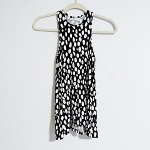 Ava Sky - Black and White Spot Tank